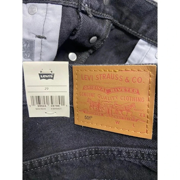 NWT Levi’s 501 Original Black Jean Short-sz 29 - Picture 9 of 11